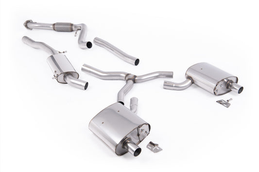 Audi A4 2.0 B9.5 Quattro - Road+ Part-Resonated Cat-back - Fit to OE Outlets on Rear Diffuser (No Tips)
