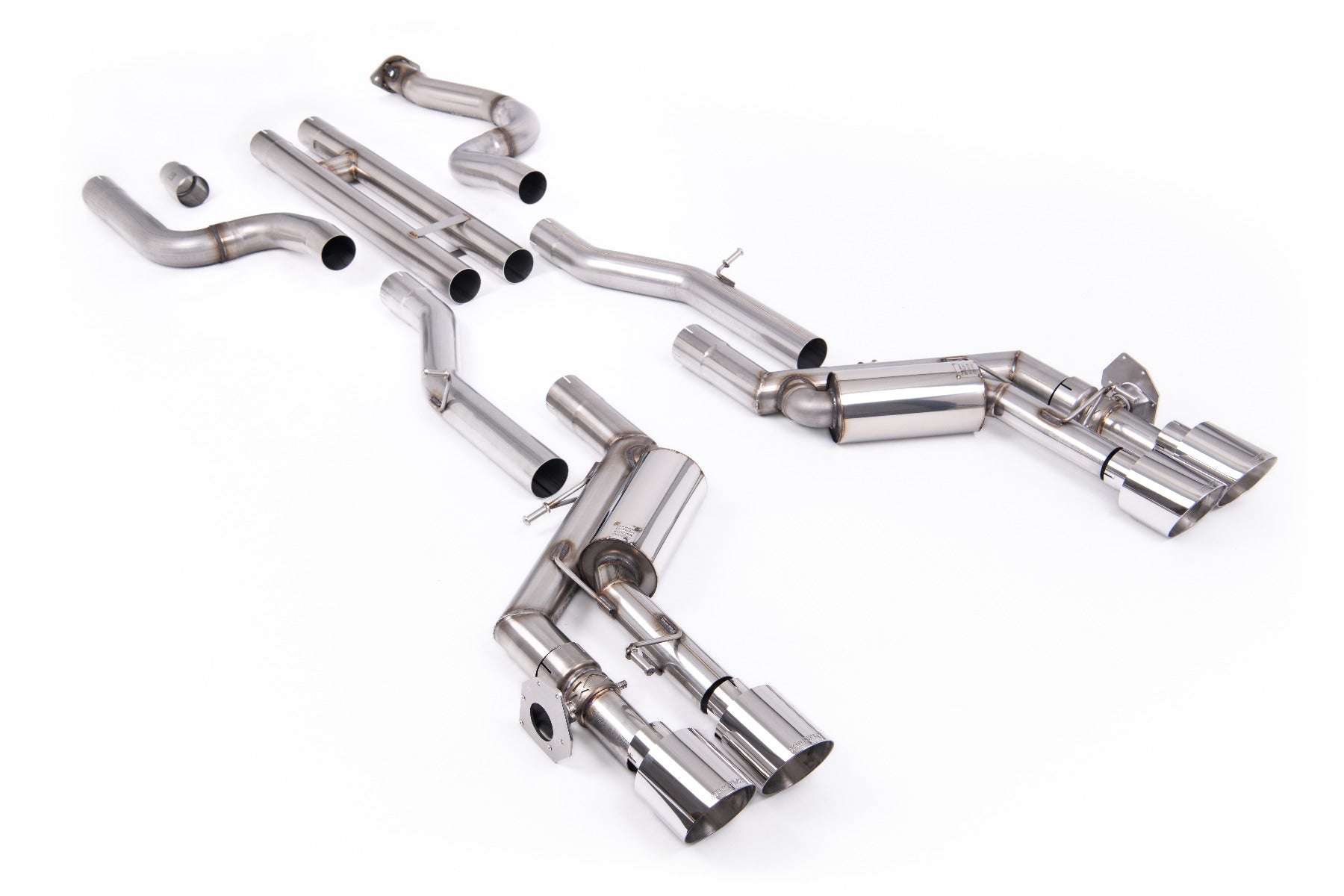 Chevrolet Camaro SS Gen 6 - H-Pipe Valved Cat-Back System with Quad Polished Tips