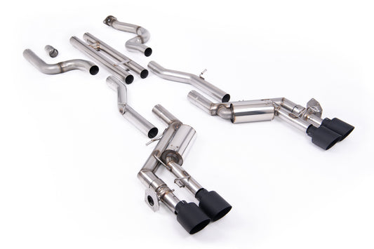 Chevrolet Camaro SS Gen 6 - H-Pipe Valved Cat-Back System with Quad Cerakote Black Tips