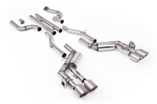 Chevrolet Camaro SS Gen 6 - H-Pipe Valved Cat-Back System with Quad Brushed Titanium Tips