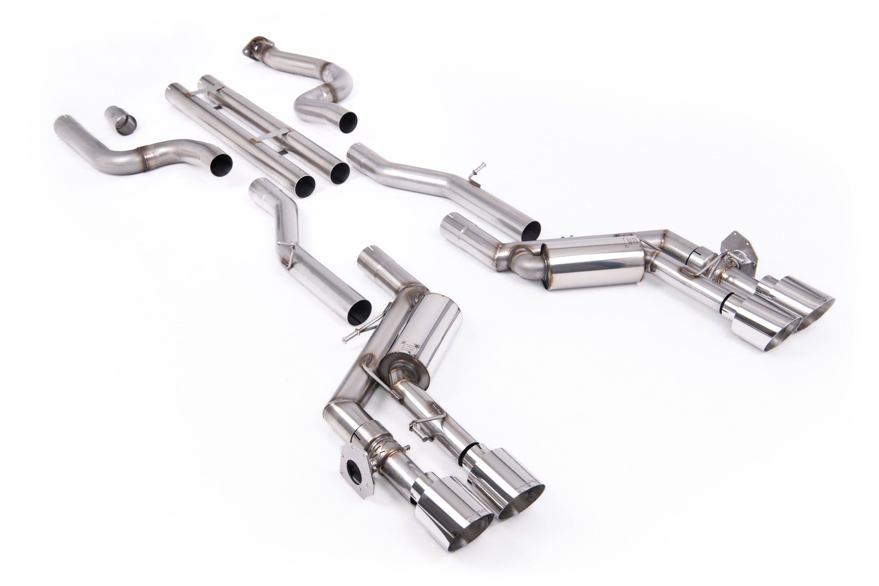 Chevrolet Camaro SS Gen 6 - Unbalanced Straight Center Valved Cat-Back System with Polished Tips