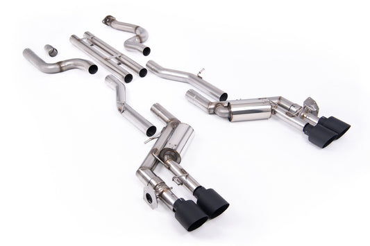 Chevrolet Camaro SS Gen 6 - Unbalanced Straight Center Valved Cat-Back System with Cerakote Black Tips