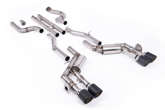 Chevrolet Camaro SS Gen 6 - Unbalanced Straight Center Valved Cat-Back System with Carbon Tips