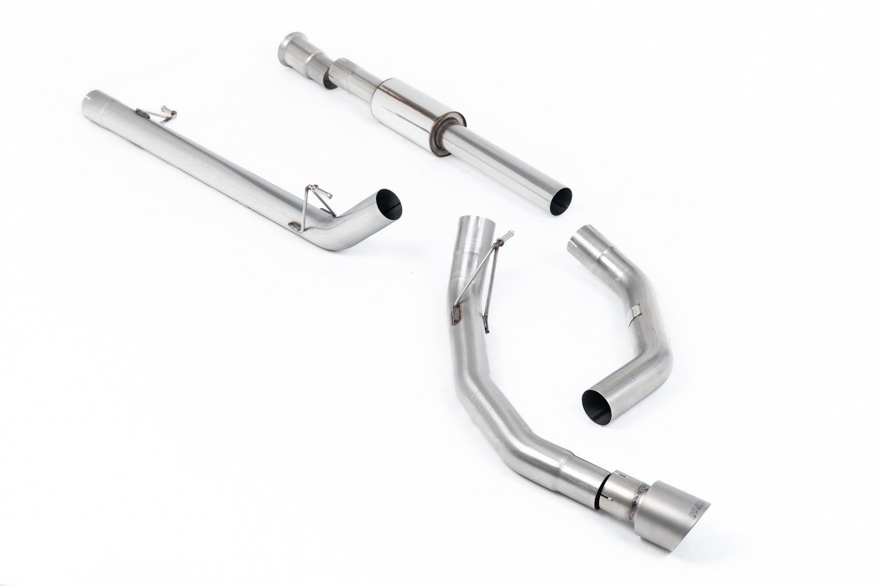 Ford F150 5.0 V8 Supercrew - Race Part-Resonated (Louder) Cat-back with Single Brushed Titanium Tip
