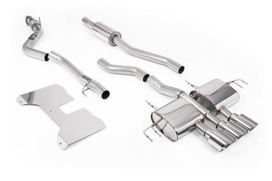 Honda Civic FL5 Type R - Part Resonated (Road+) Non-Valved Catback Systems with Polished Trims