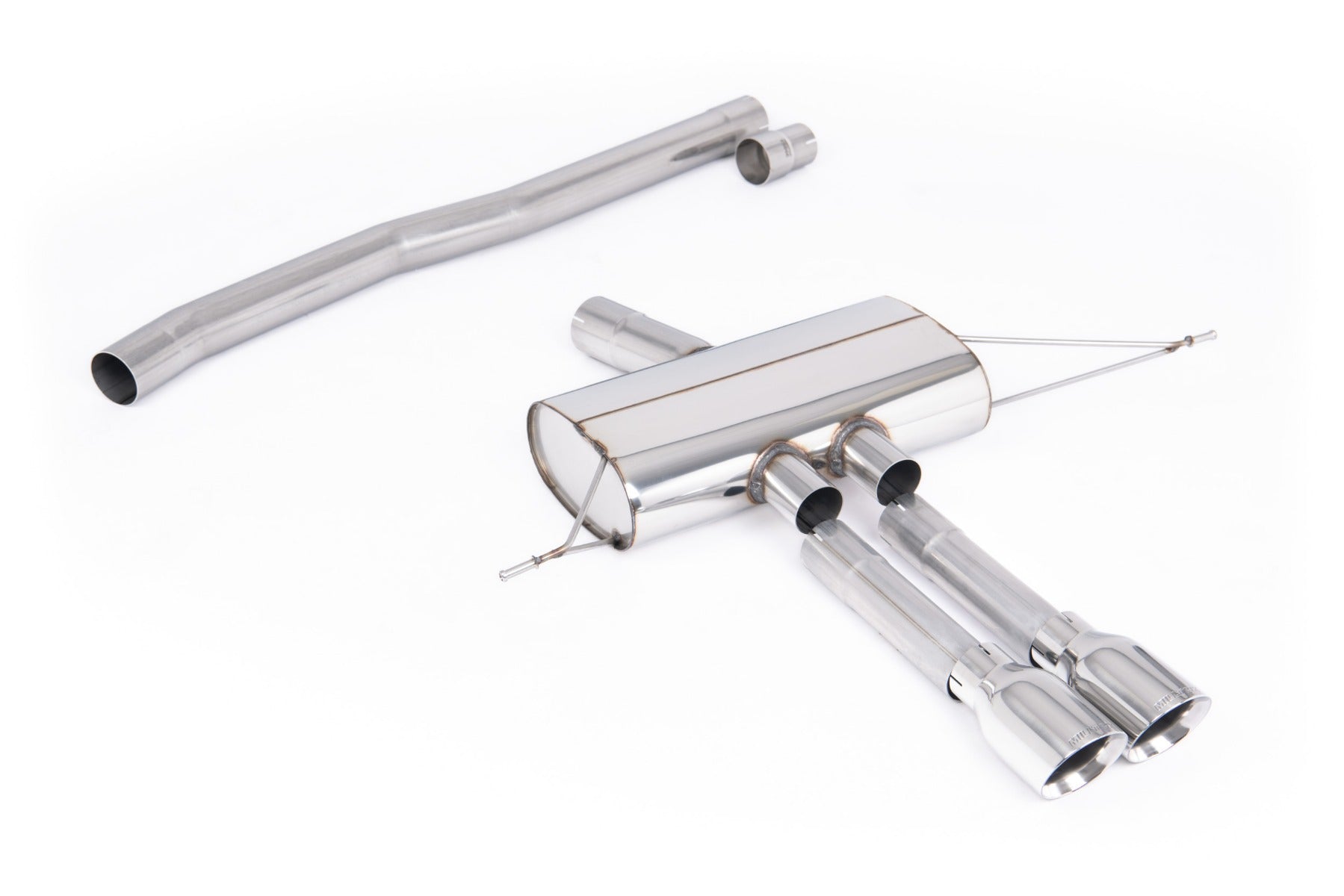 F66 Mini Cooper S Non-Resonated (louder) OPF/GPF Back System for Milltek Design Diffuser only with Polished Tips