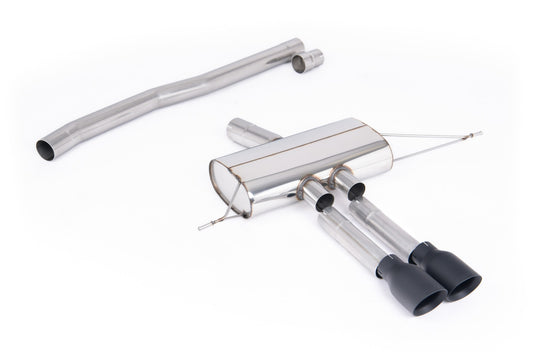 F66 Mini Cooper S Non-Resonated (louder) OPF/GPF Back System for Milltek Design Diffuser only with Cerakote Black Tips