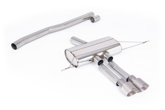 F66 Mini Cooper S Non-Resonated (louder) OPF/GPF Back System for Milltek Design Diffuser only with Brushed Titanium Tips