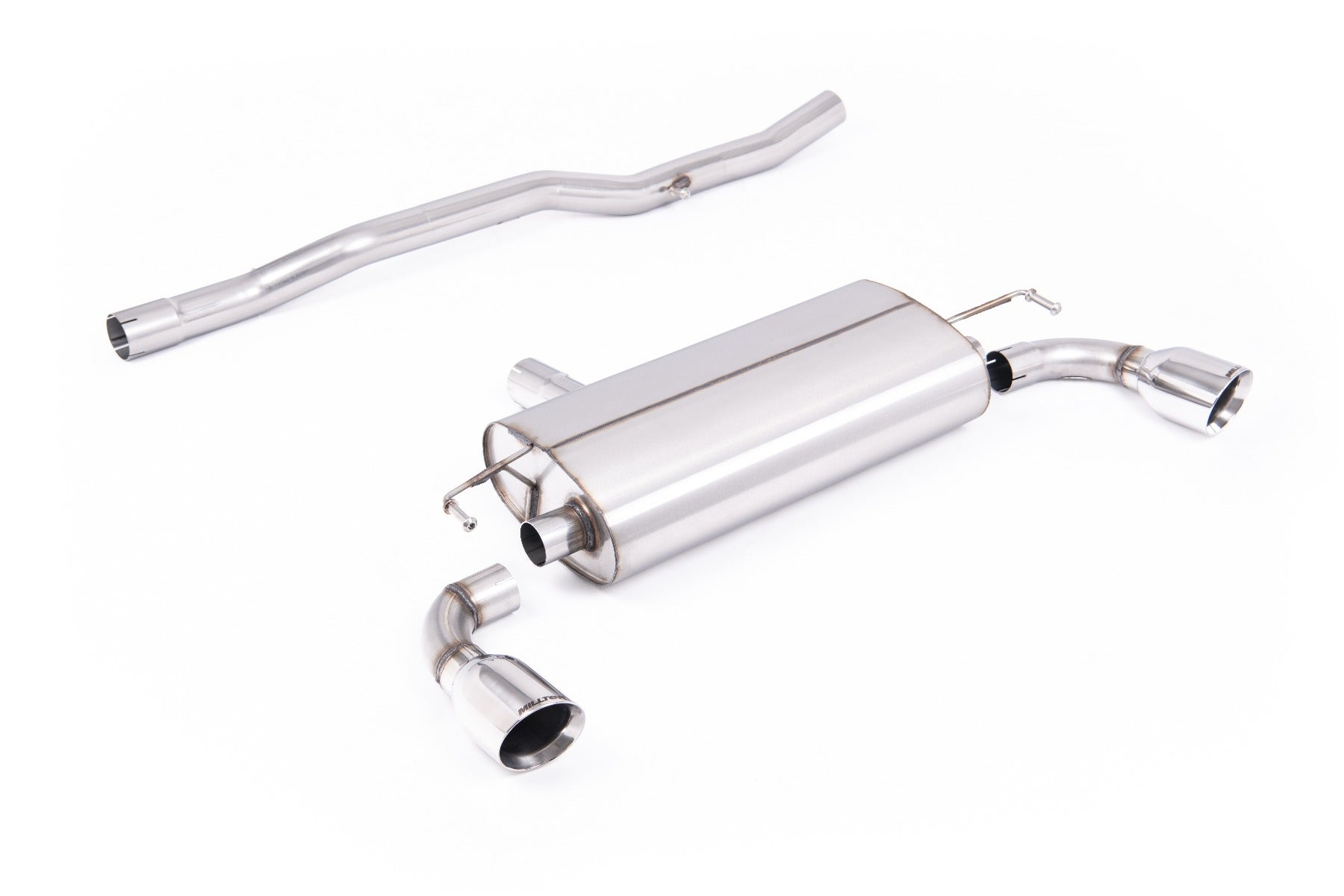 VW Golf MK4 R32 - V2 Non-Resonated (Loudest) Cat-Back Exhaust System with Slash Cut Tips
