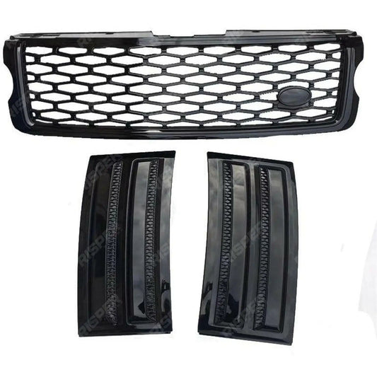 SVO Grille And Side Fenders Vents Covers In Black For Range Rover Vogue 2013-2017