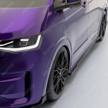 SWB Side Skirt Splitters In Gloss Black For Volkswagen Transporter T7 2025+
