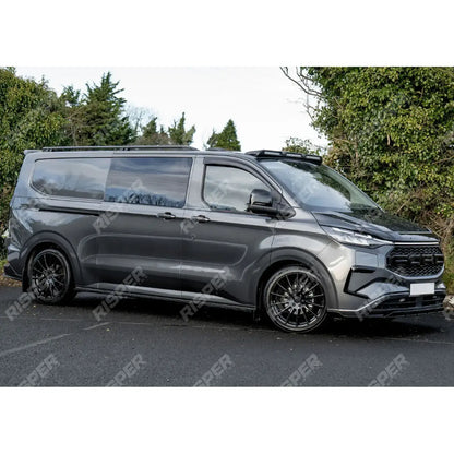 SWB Side Skirt Splitters V2 In Gloss Black For Ford Transit Custom MK2 2024 on