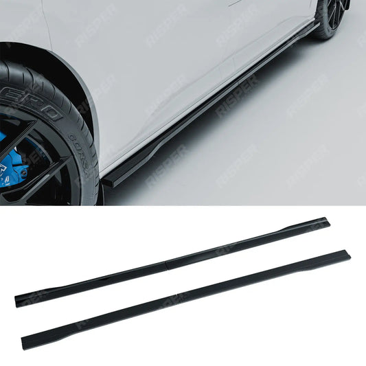 SWB Side Skirt Splitters V2 In Gloss Black For Ford Transit Custom MK2 2024 on