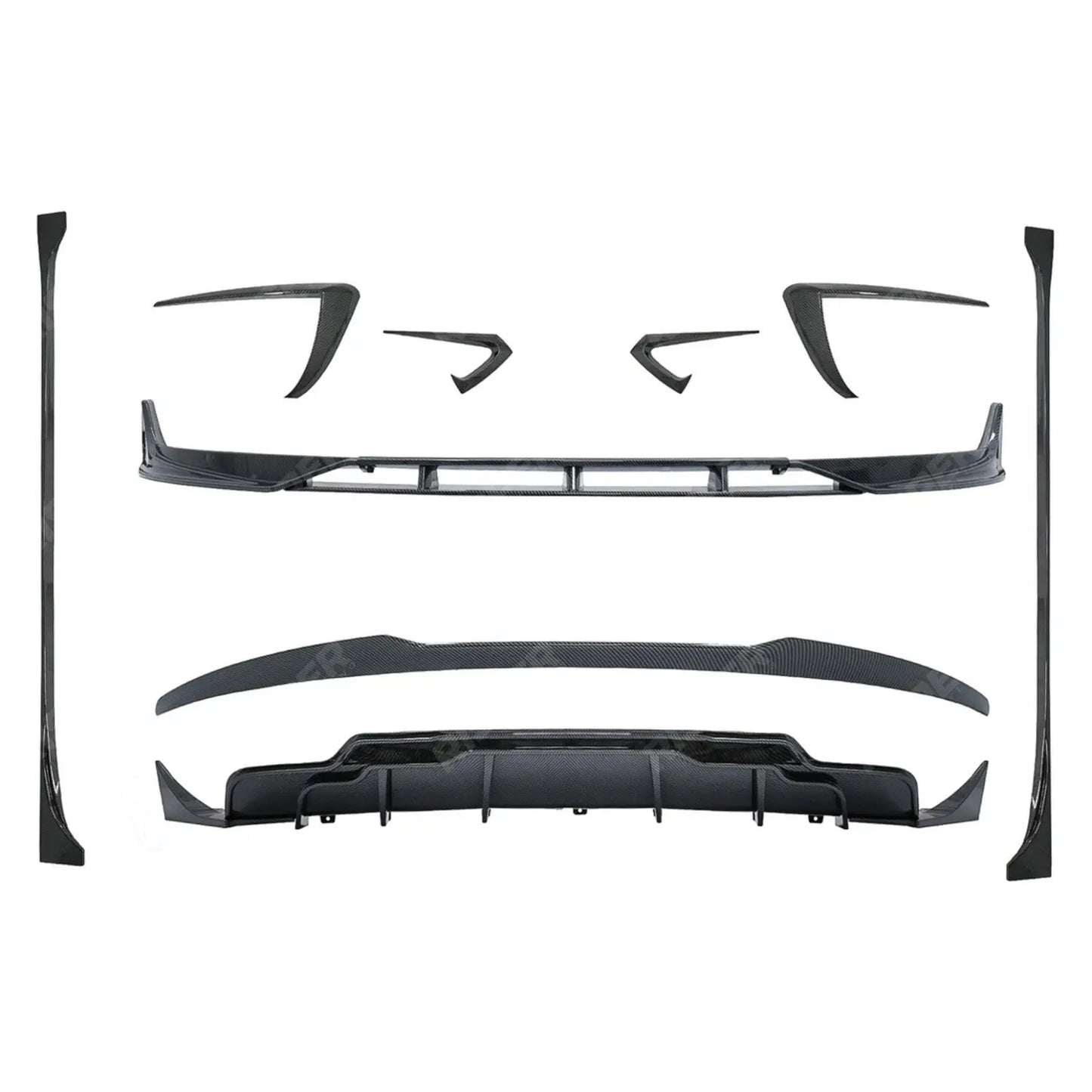 Tesla Model 3 2018 - 2023 Fast Aero Body Kit In Carbon Look