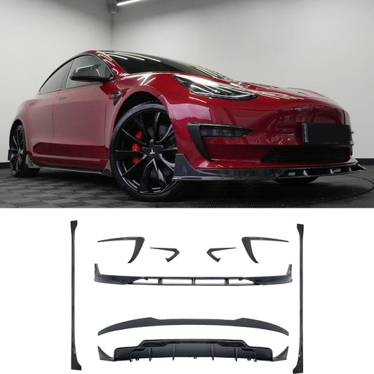 Tesla Model 3 2018 - 2023 Fast Aero Body Kit In Carbon Look - TMC Motorsport