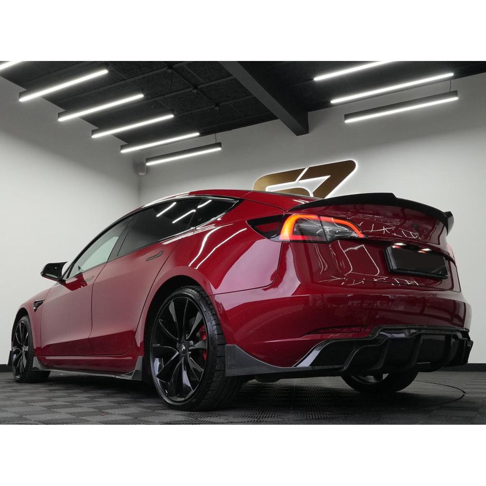 Tesla Model 3 2018 - 2023 Fast Aero Body Kit In Carbon Look - TMC Motorsport