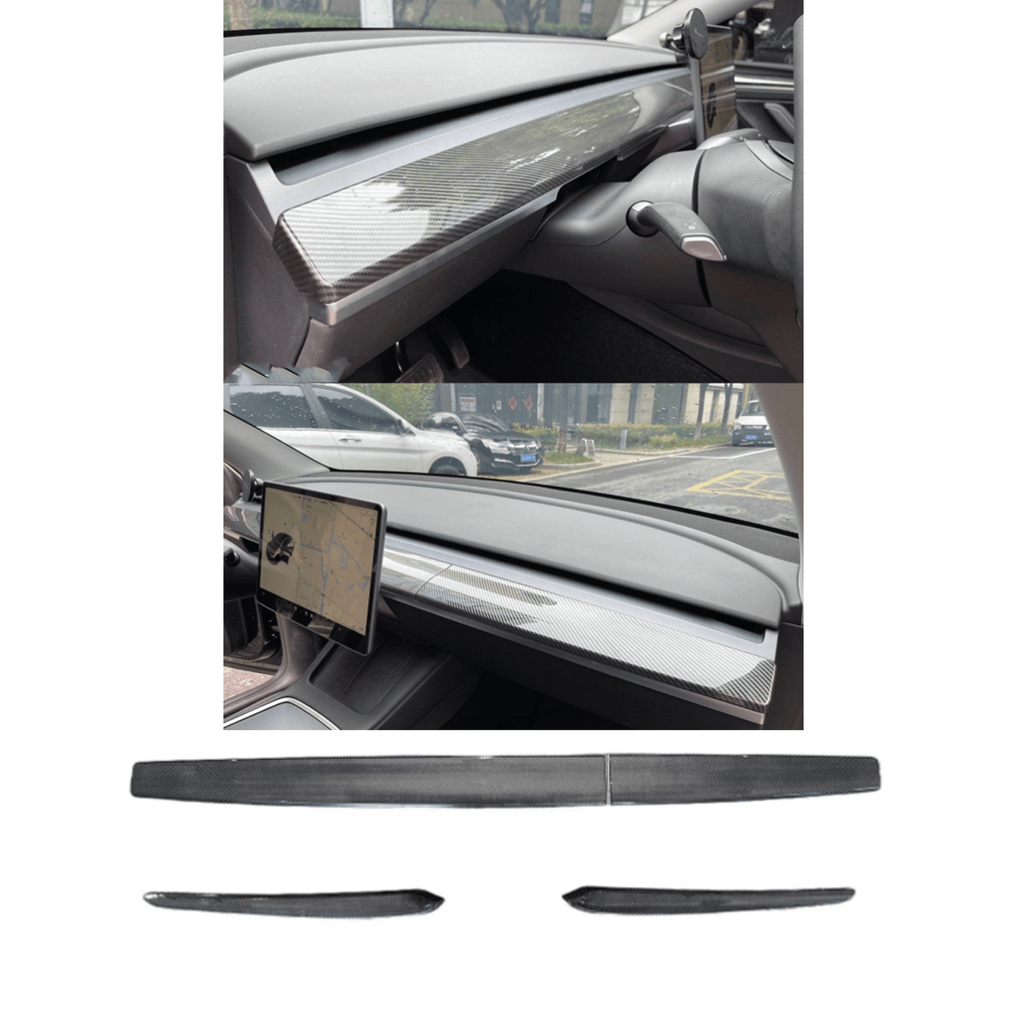 Tesla Model 3 - Interior Plus Pack In Carbon Look - TMC Motorsport