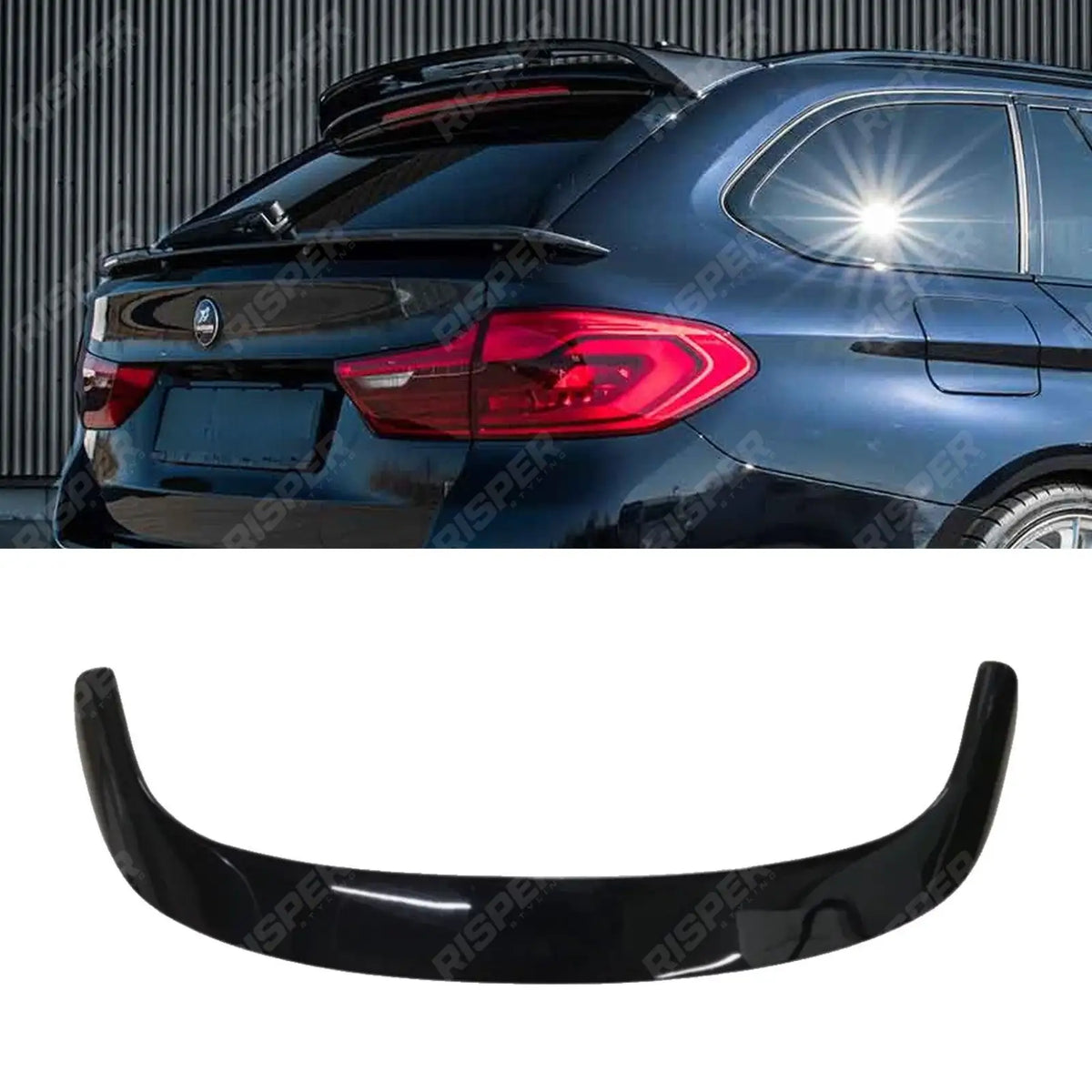 Upper Rear Spoiler In Gloss Black For BMW 5 Series Touring G31 2017-2023