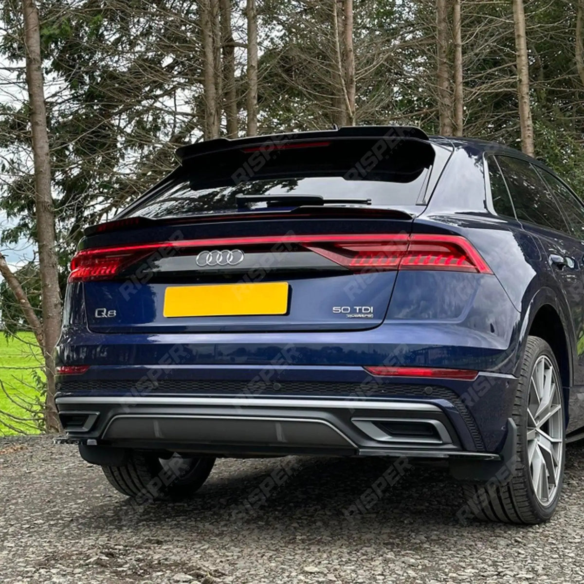 Upper Spoiler Lip Extension In Gloss Black For Audi Q8 2018+