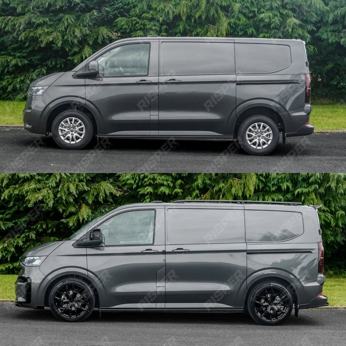 V1 Premium Aero Kit In Gloss Black For Volkswagen Transporter T7 SWB 2025 on