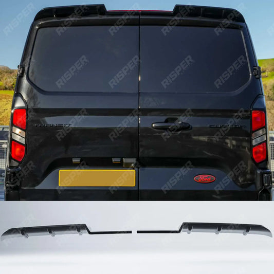 V1 Rear Spoiler Barn Door In Gloss Black For Ford Transit Custom MK2 2024 On
