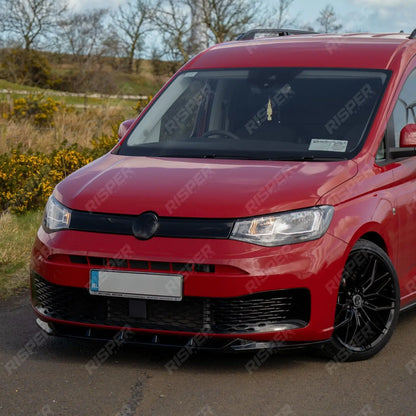V2 Front Splitter Gloss Black For Vw Caddy 2021 On
