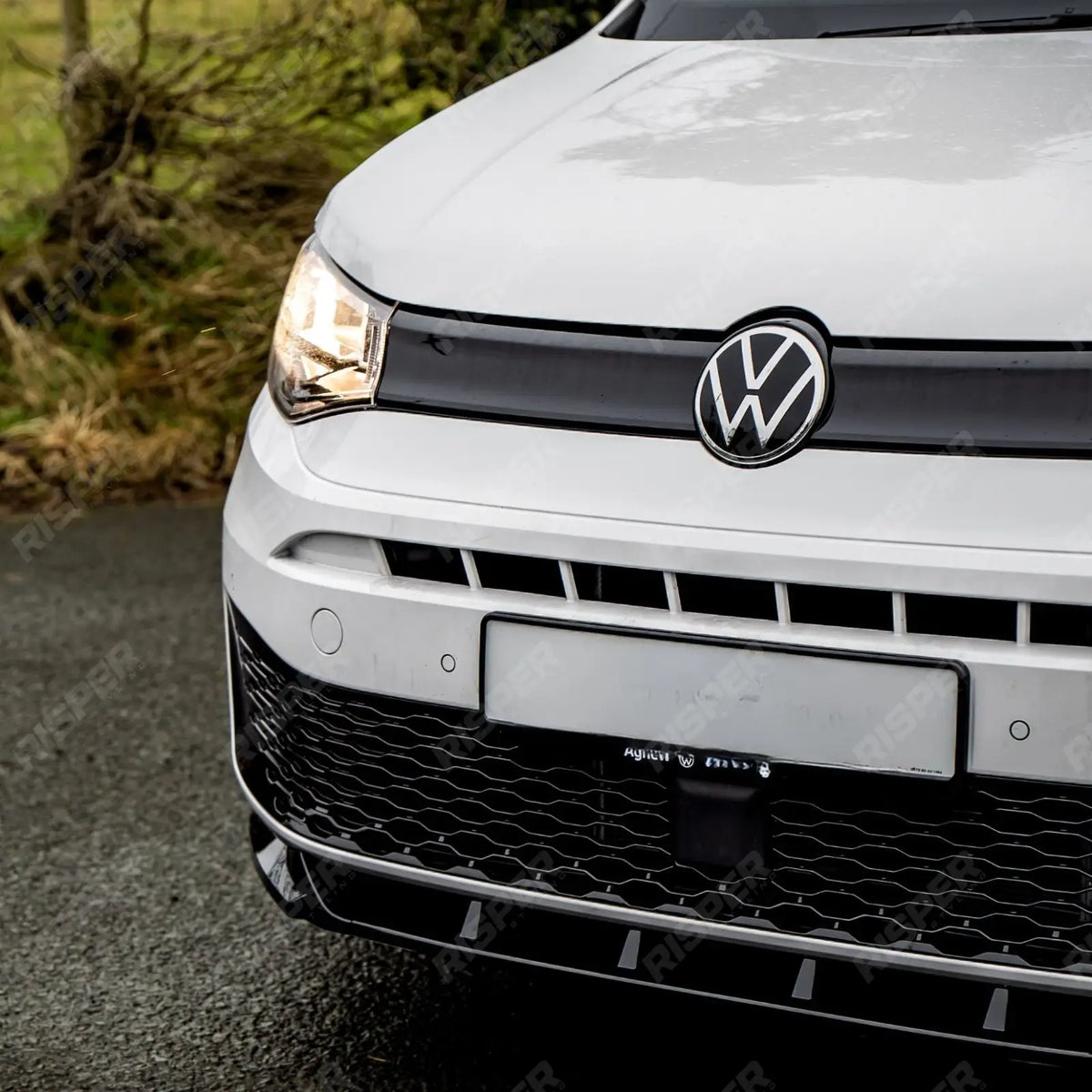 V2 Front Splitter Gloss Black For Vw Caddy 2021 On