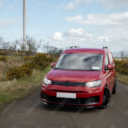 V2 Front Splitter Gloss Black For Vw Caddy 2021 On
