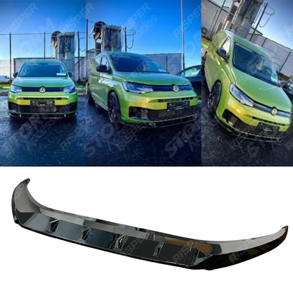 V2 Front Splitter Gloss Black For Vw Caddy 2021 On