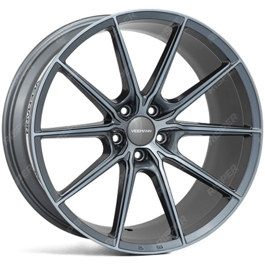 Veemann - V-fs48 20x8.5 5x120 Et35 Cb75.56  - Graphite Smoke Machined