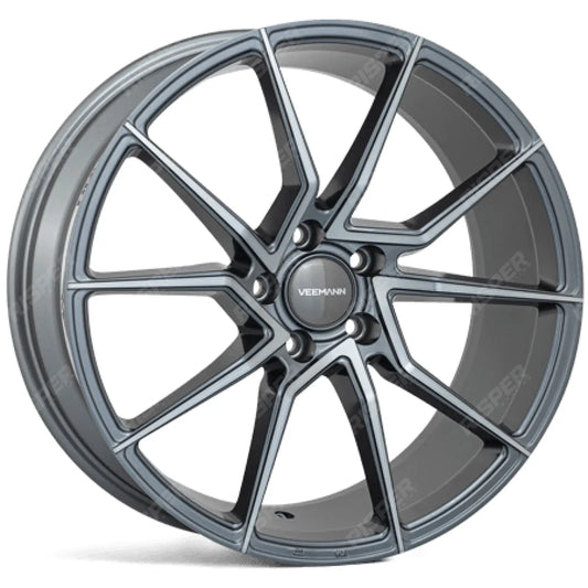 Veemann - V-fs52 Graphite Smoke Machined 19x8.5 5x112