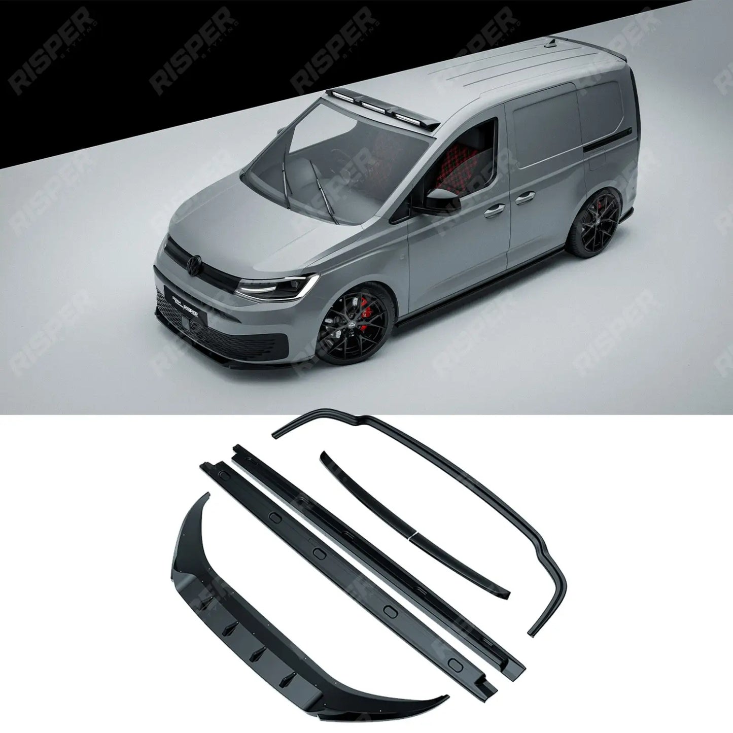 Volkswagen Caddy MK5 2021+ Body Kit In Gloss Black