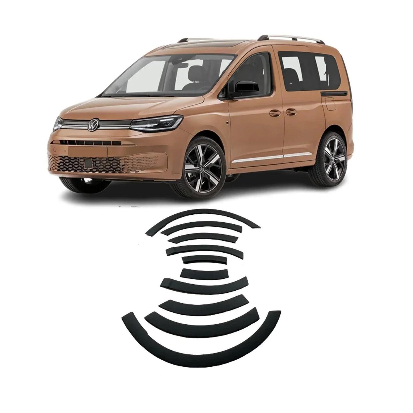 Volkswagen Caddy Mk5 2021+ Wheel Arch Trims Gloss Black (10 Pcs) - TMC Motorsport