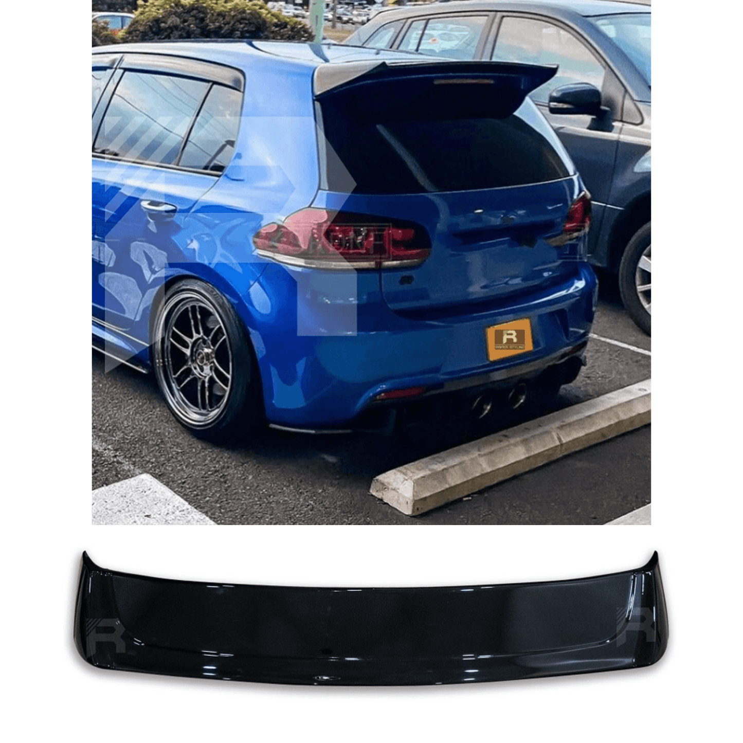 Volkswagen Golf MK6 GTI/R20 2008-2013 - Osir Style Rear Spoiler in Gloss Black - TMC Motorsport