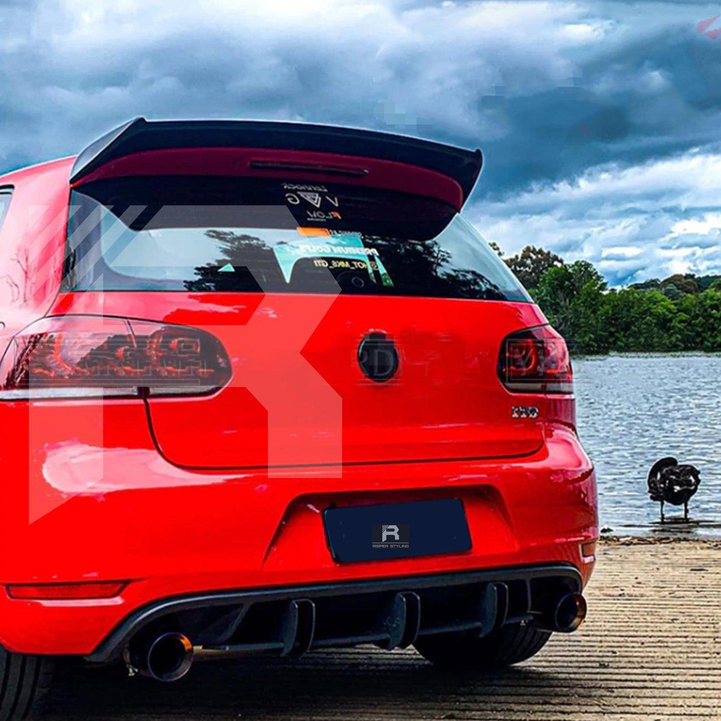 Volkswagen Golf MK6 GTI/R20 2008-2013 - Osir Style Rear Spoiler in Gloss Black - TMC Motorsport