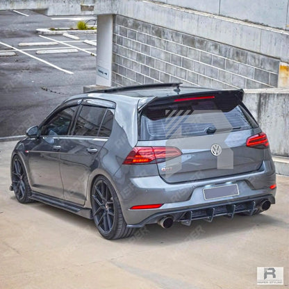 Volkswagen Golf MK7.5 2017+ GTI Blade Type Diffuser In Gloss Black