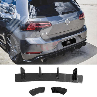 Volkswagen Golf MK7.5 2017+ GTI Blade Type Diffuser In Gloss Black - TMC Motorsport