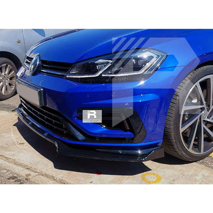 Volkswagen Golf MK7/7.5 2012-2017 - Gloss Black Front Splitter Lip for GTD, GTI, R, R-Line - TMC Motorsport
