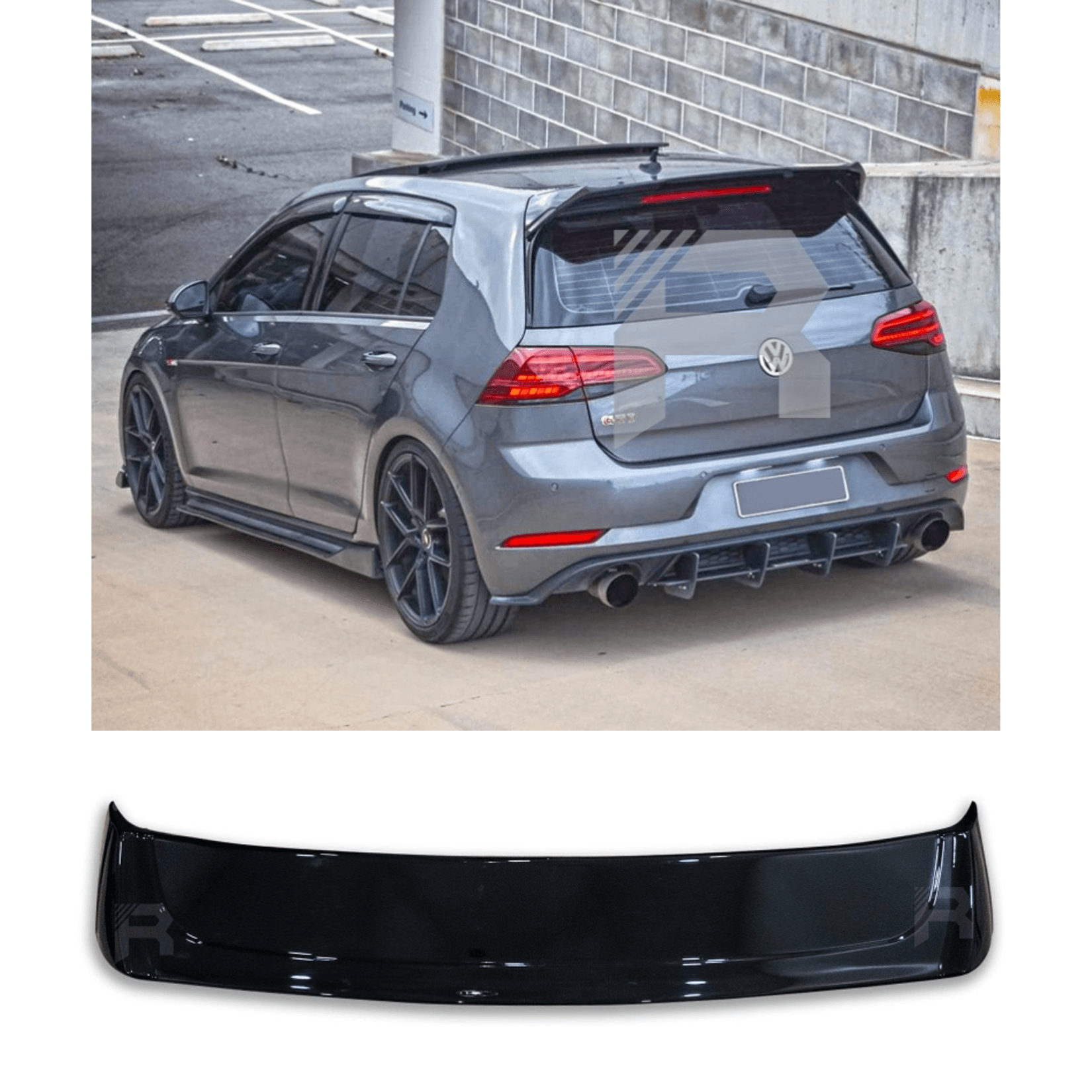 Volkswagen Golf MK7/7.5 GTI/GTD/R/R-Line 2012-2020 - Osir Style Rear Spoiler in Gloss Black - TMC Motorsport