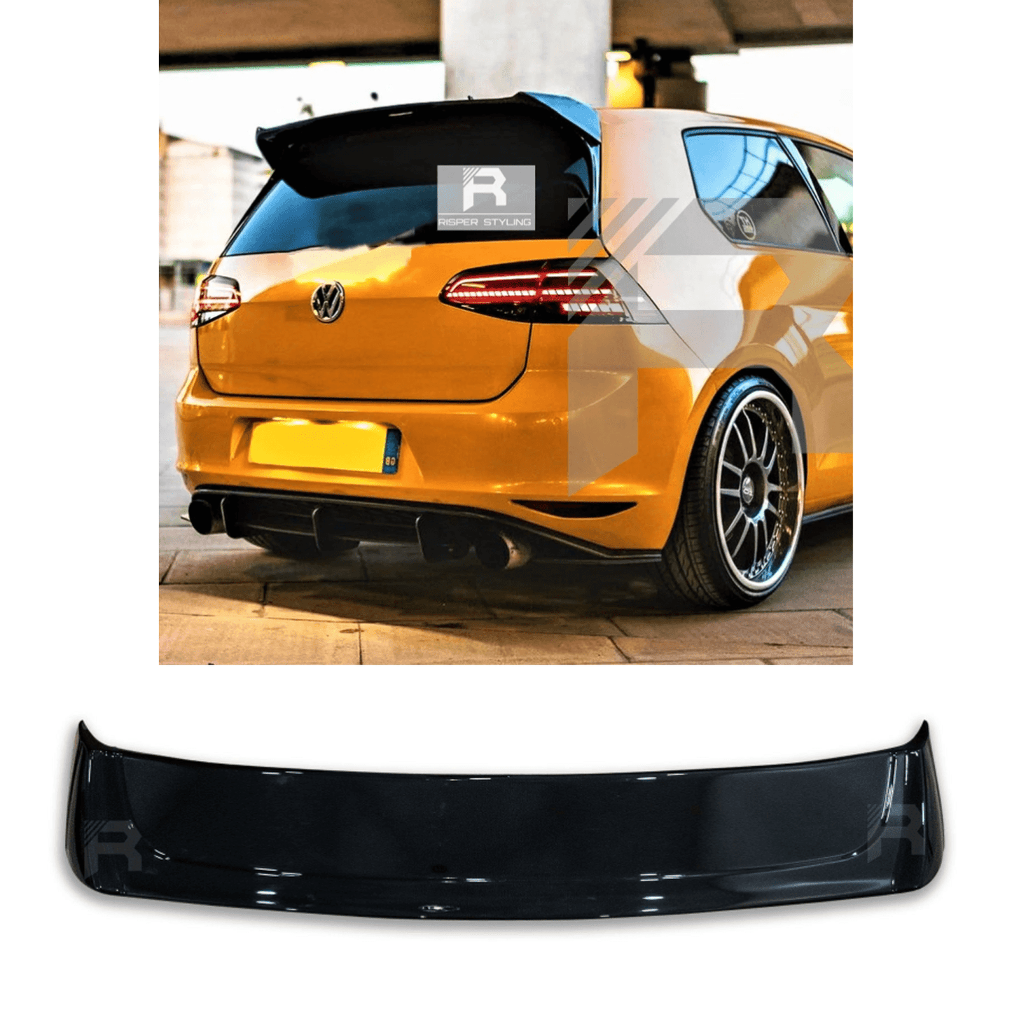 Volkswagen Golf MK7/7.5 TSI/TDI 2012-2020 - Osir Style Rear Spoiler in Gloss Black - TMC Motorsport