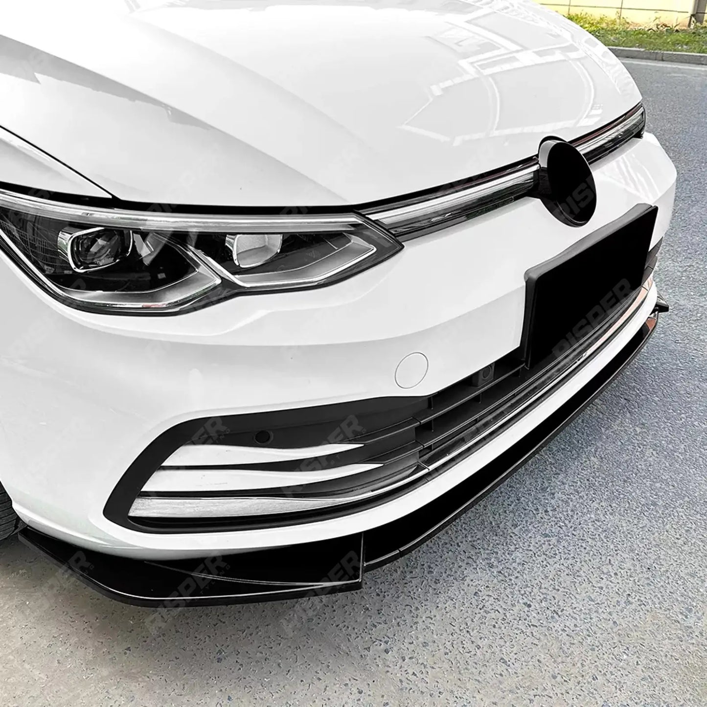 VOLKSWAGEN GOLF MK8 2020-2023 STANDARD (STYLE/LIFE) FRONT SPLITTER IN GLOSS BLACK
