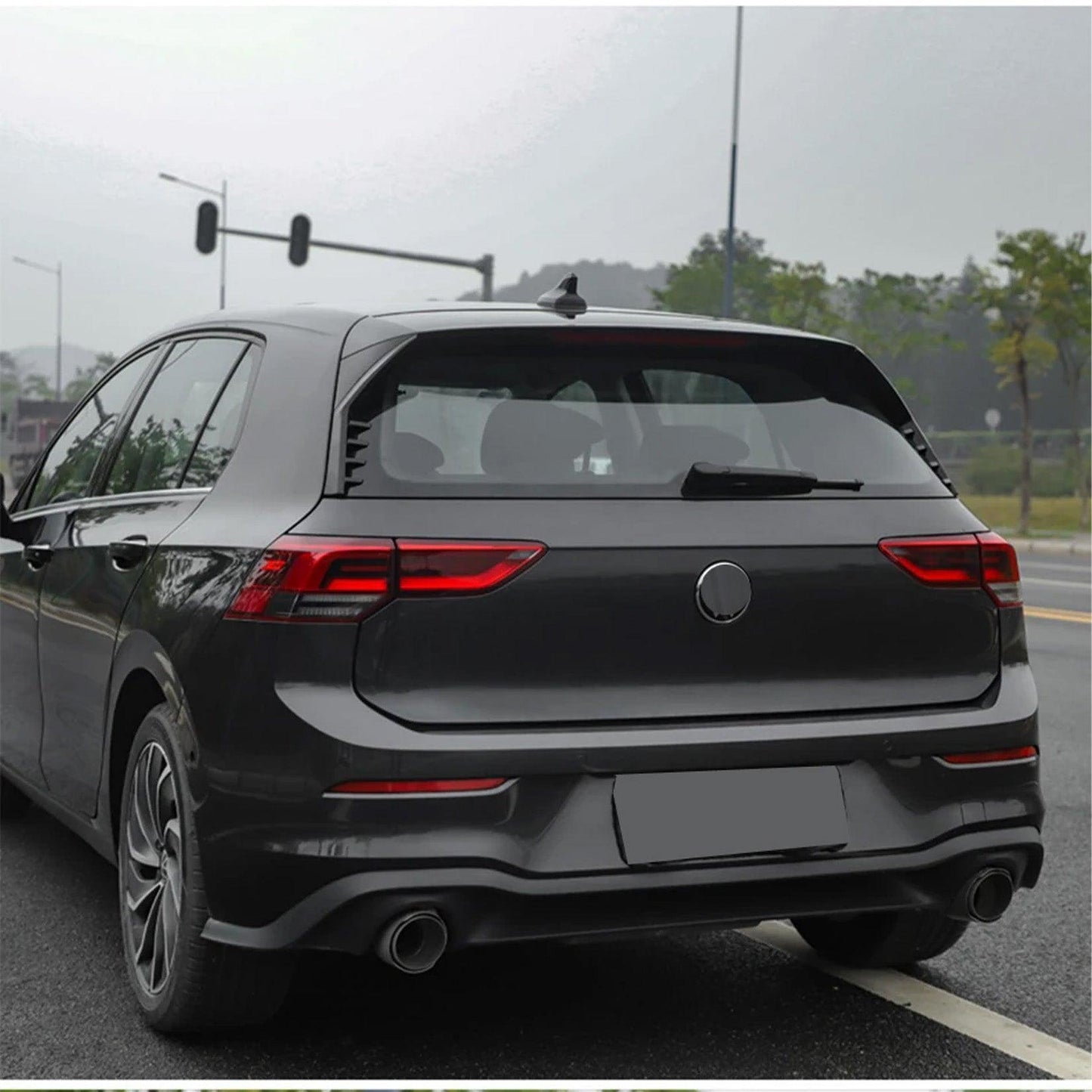 Volkswagen Golf MK8 2020+ - Gloss Black Rear Window Blade Wings - TMC Motorsport