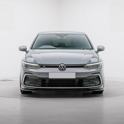 Volkswagen Golf MK8 GTI/GTD/R/R Line 2020+ - Gloss Black 3-Piece Front Splitter V1 - TMC Motorsport
