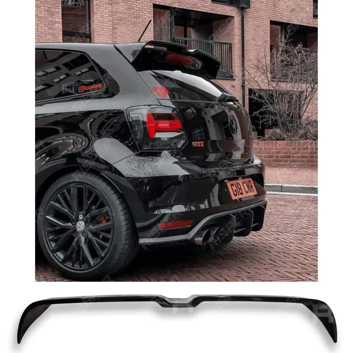 Volkswagen Polo MK5 6C/6R 2009-2017 - Oettinger Style Rear Spoiler in Gloss Black