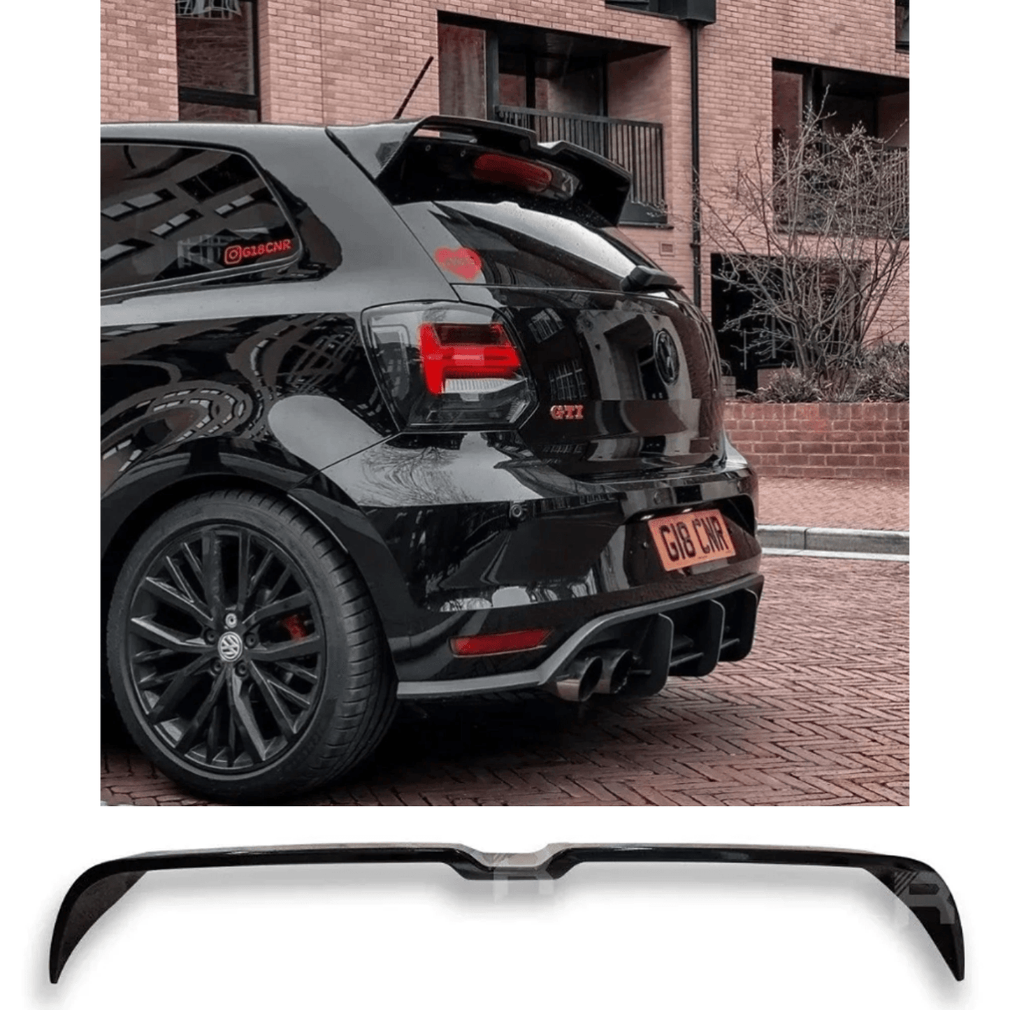 Volkswagen Polo MK5 6C/6R 2009-2017 - Oettinger Style Rear Spoiler in Gloss Black - TMC Motorsport