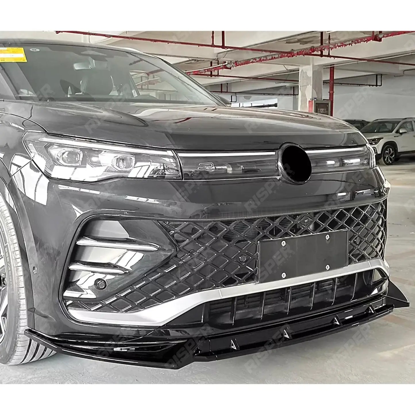 Volkswagen Tiguan MK3 2024+ R Line Front Splitter In Gloss Black