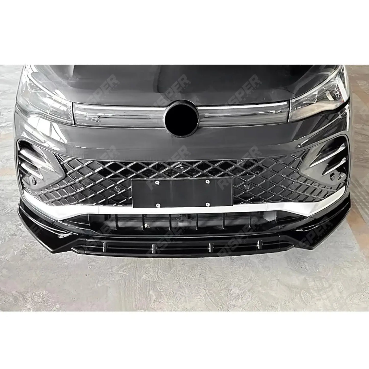 Volkswagen Tiguan MK3 2024+ R Line Front Splitter In Gloss Black