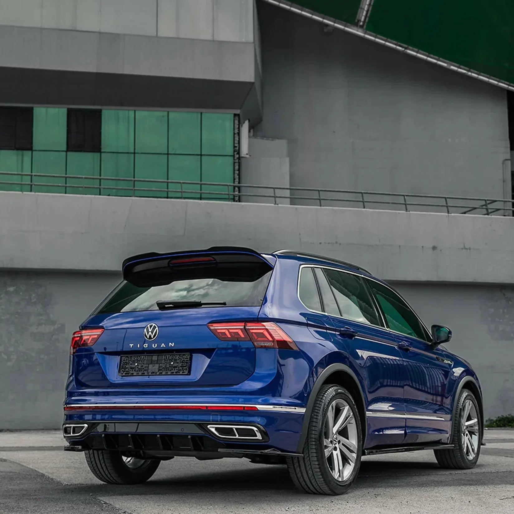 Volkswagen Tiguan R 2020+ MK2 Rear Diffuser Valance Gloss Black - TMC Motorsport