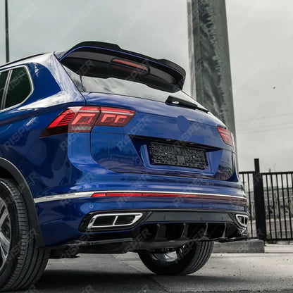 Volkswagen Tiguan R 2020+ MK2 Rear Diffuser Valance Gloss Black