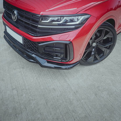 Volkswagen Touareg MK3 Facelift R Line 2023+ Front Splitter In Gloss Black - TMC Motorsport